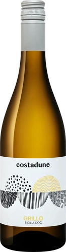 Вино сортовое полусухое белое, регион СИЦИЛИЯ, категория ДОК "КОСТАДЮНЕ ГРИЛЛО"