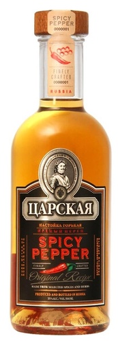 Настойка горькая "ЦАРСКАЯ ПРЯНЫЙ ПЕРЕЦ" со стаканом 0,5л 35%