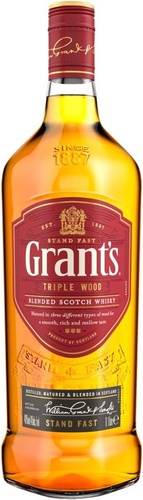 Виски шотландский купажированный «Грантс Трипл Вуд» 1л
